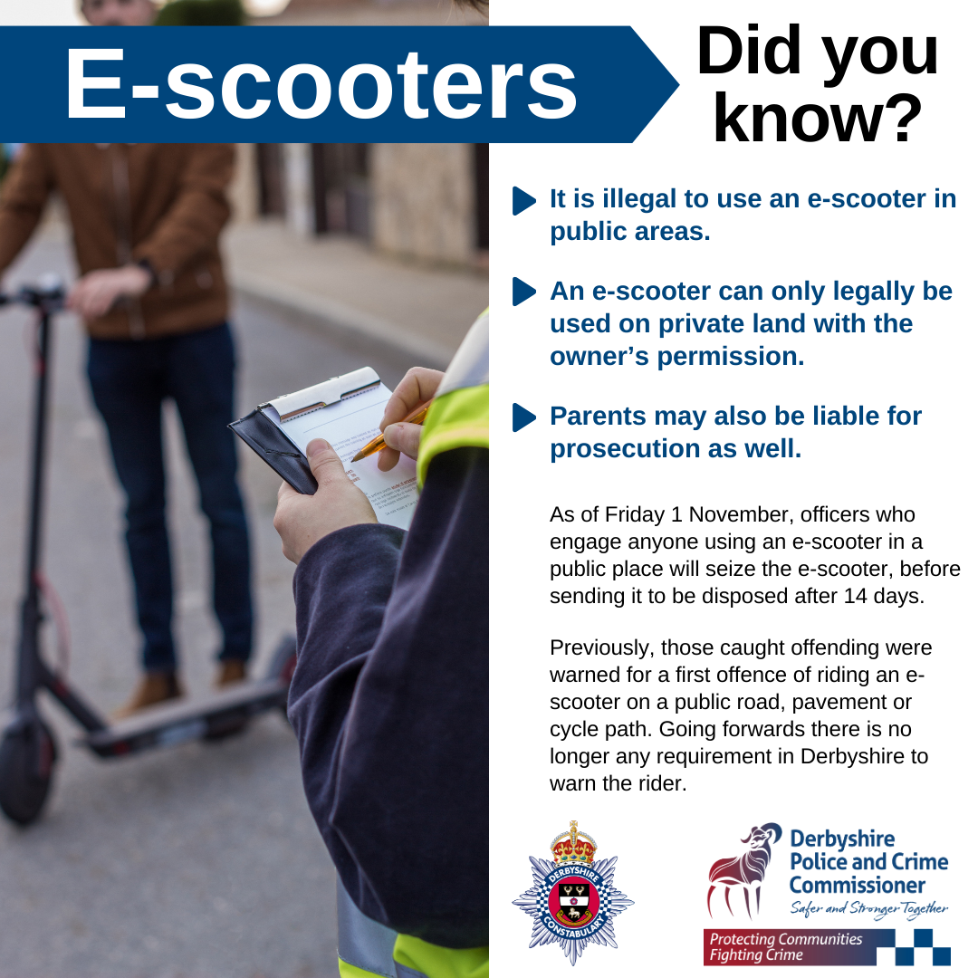 E Scooters Warning